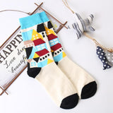 2017 Summer Fashion Mens Cotton Socks Colorful Striped Jacquard Art Socks Hit Color Dot Long Socks Men's Dress Sock