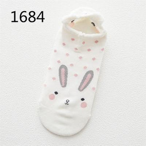 SP&CITY Cute Animal Cotton Socks Female Kawaii Cat With Dog Summer Short Socks Slippers Women Casual Soft Funny Boat Socks