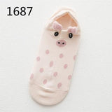 SP&CITY Cute Animal Cotton Socks Female Kawaii Cat With Dog Summer Short Socks Slippers Women Casual Soft Funny Boat Socks