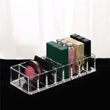 2017 New 8 Lattice Clear Acrylic Eyeshadow Lipsticks Holder Shelf Make Up Tools Makeup Brush Organizer Cosmetic Storage Box Case