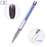 NICOLE DIARY UV Gel Brush Liner Painting Pen Acrylic Drawing Brush for Nails Gradient Rhinestone Handle Manicure Nail Art Tool