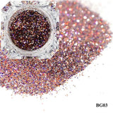 1Box Platinum Shiny Nail Glitter Powder Laser Sparkly Diamond Manicure Nail Art Chrome Pigment DIY Nail Art Decoration LABG01-26