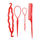 4Pcs/Set Hair Accessories Hairdressing Stylists Tool To Weave Braid Pull Hair Pins Plate Made Needle Hair Care Hair Styling Tool