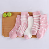 ChanJoyCC 5 Pair/lot Baby Socks Neonatal Spring and Autumn Mesh Cotton Kids Girls Boys Children Socks Kids Clothing