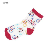 VPM  Cotton Crew Women's Socks Casual Cute Streetwear Design Funny Alien Pig Dog Cat Space Print for Girl Gift