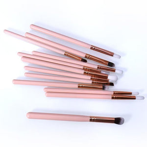 Makeup Brush Set 12pcs Eye Brushes Set Make up Tool Kit For Eyes Eye Liner Shader natural-synthetic hair