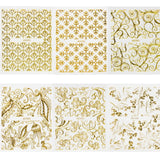 20Sheets Gold 3d Nail Art Stickers Hollow Decals Mixed Designs Adhesive Flower Nail Tips Decorations Salon Accessory LAAD301-326