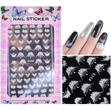 1 Sheet Embossed 3D Nail Stickers Blooming Flower 3D Nail Art Stickers Decals Adhesive Manicure Nail Art Tips Decoration SAF199