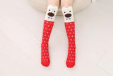 Spring Autumn Children Socks Cotton 3D Printing Cat Kids Girls High Knee Socks Fashion Cartoon Bear Dancing Socks Toddlers