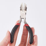 Jewelry Pliers Short Chain-Nose Polishing Jewelry Making Hand Tool Black 90x50x10mm