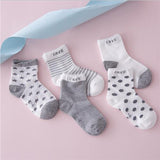 2018 5 Pair/Lot 100% Cotton BabyGirls Boys Socks Kyne Kid's Children SocksBaby Boy And Girl Short FloorSocks