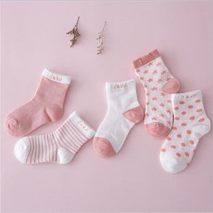 2018 5 Pair/Lot 100% Cotton BabyGirls Boys Socks Kyne Kid's Children SocksBaby Boy And Girl Short FloorSocks