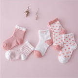 2018 5 Pair/Lot 100% Cotton BabyGirls Boys Socks Kyne Kid's Children SocksBaby Boy And Girl Short FloorSocks