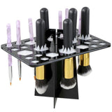 2017 New Beauty Women Make up Tool Folding Collapsible Air Drying Makeup Cosmetic Brush Organizing Tree Rack Holder Black