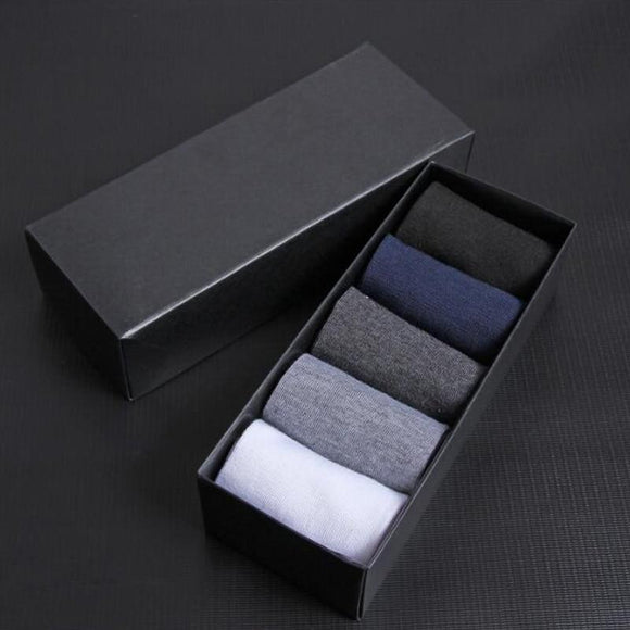 High Quality Casual Men's Business Socks For Men Cotton Brand Crew Autumn Winter Black White Socks meias homens 6 Pairs dropship