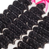 Deep Wave Bundles 1/3/4 pcs Peruvian Hair Bundles 100% Remy Human Hair Extensions Hair Weave Bundles