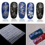 108pcs/sheet Gold 3D Nail Art Stickers Decals Metallic Nail Stickers Manicure Nail Art Decorations Water Transfer Stickers Tips