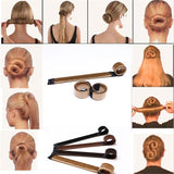 Hot 1 Pcs Women Girls Kids Magic Hair Styling Donut Bun Maker Former Twist Hairstyle Clip DIY Doughnuts Hair Bun Tools Braiders