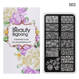 BeautyBigBang Nail Stamping Plate Stamping For Nails 1PC 2018 Summer Flower Geometry Nail Art Stamping plate Nail Template