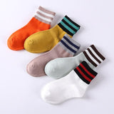 Baby Boy Socks 5 Pairs Children Autumn Winter Cartoon Socks for Girls Kids for Girls To School Sport Baby Girl Clothes Striped