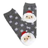 Christmas Short Socks Women Girls Autumn Winter Cartoon Santa Claus Printing Casual Socks Cute Unisex Soft Cotton Socks