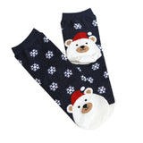 Christmas Short Socks Women Girls Autumn Winter Cartoon Santa Claus Printing Casual Socks Cute Unisex Soft Cotton Socks