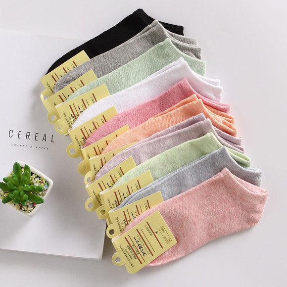 9 Colors Short Women Socks Ankle Cotton Socks Lady Girls Fashion Spring Casual Medias Casual Boat Socks Hosiery Cheap Price