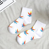 New Winter Autumn Cotton Harajuku Skateboard Hip Hop Maple Leaf Socks Women's Street Boat Socks for Female Girl Funny Socks