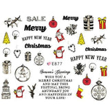 1pcs Sliders Nail Wrap Christmas 3D Stickers Nail Art Decorations Santa Transfer Decals Accessories Tip Manicure Tool BEE875-885