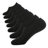 WANDER Men's Autumn Winter Simple Pure Colors Low Cut Socks 7 Pack Thick Cushion Non-Slip Cotton Socks