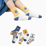 Tukla Babe Children Socks New Autumn Winter Cotton Cartoon Pattern Kids 1-15Year Boys Girls Socks 5 Pairs Pack Child Clothing