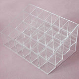 1pc Plastic Lipstick Organizer Makeup 24 Stand Trapezoid Clear Lipstick Lotion Make Up Cosmetic Tool Kit Holder Cosmetic Set