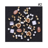 Sale 1Box 3D Rhinestones Diverse DIY Gems New Charming Mix Nail Art Decoration Rose Jewelry Gel Glitter Nail Art Decoration