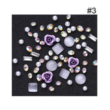 Sale 1Box 3D Rhinestones Diverse DIY Gems New Charming Mix Nail Art Decoration Rose Jewelry Gel Glitter Nail Art Decoration