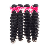 Deep Wave Bundles 1/3/4 pcs Peruvian Hair Bundles 100% Remy Human Hair Extensions Hair Weave Bundles