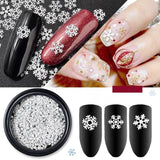 The white snow 3D Nail Art Decoration Snow Flakes Accessories Manicure Nail Art for DIY