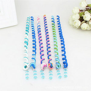 6pcs/lot Rainbow Color Cute Girl Curler Hair Braid hair styling tools hair roller Braid Maintenance The princess hair accessory