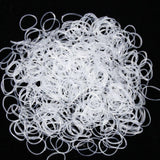 200pcs/pack Transparent Elastic Rubber Band Hair Band Tie Braids Hair Ring Ropes Bind Tool Hairstyle Holding Band